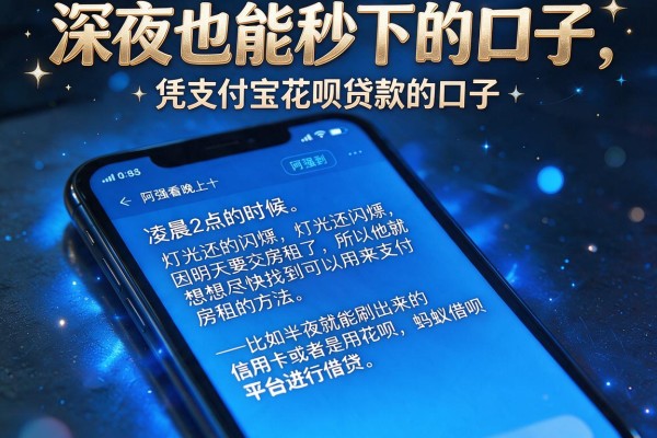 深夜也能秒下的口子，枚举五个凭支付宝花呗贷款的口子