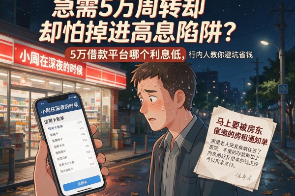 急需5万周转却怕掉进高息陷阱？5万借款平台哪个利息低，行内人教你避坑省钱