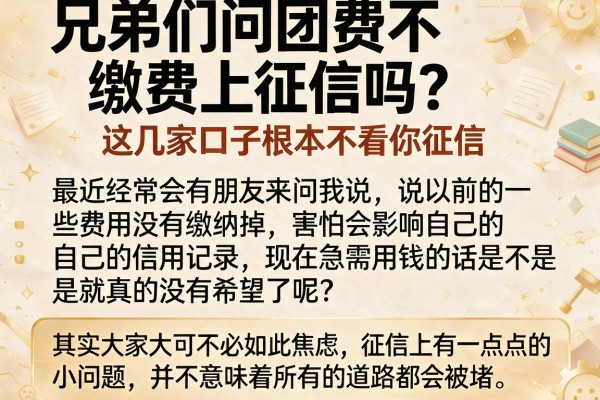 兄弟们问团费不缴费上征信吗？这几家口子根本不看你征信