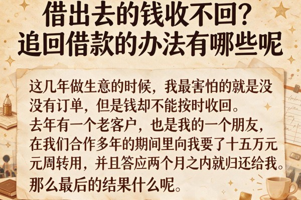 借出去的钱收不回?追回借款的办法有哪些呢,我试过这几招