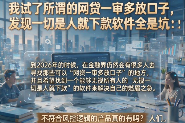 我试了所谓的网贷一审多放口子，发现无视一切是人就下款软件全是坑