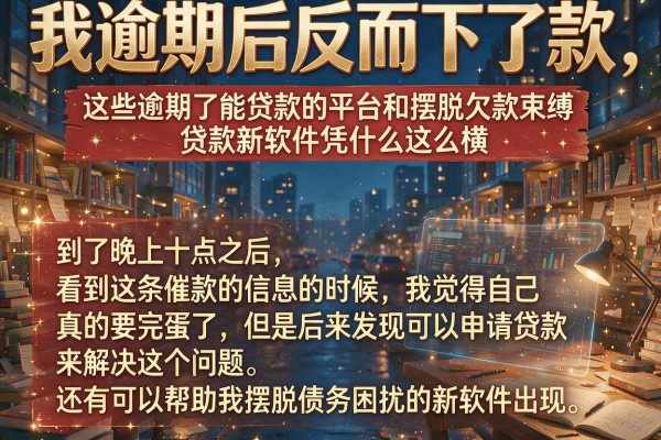 我逾期后反而下了款,这些逾期了能贷款的平台和摆脱欠款束缚贷款新软件凭什么这么横