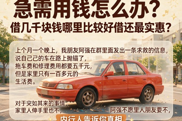 急需用钱怎么办？借几千块钱哪里比较好借还最实惠？内行人告诉你真相