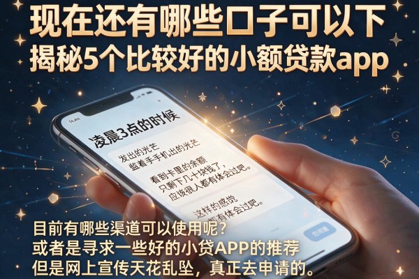现在还有哪些口子可以下，揭秘5个比较好的小额贷款app