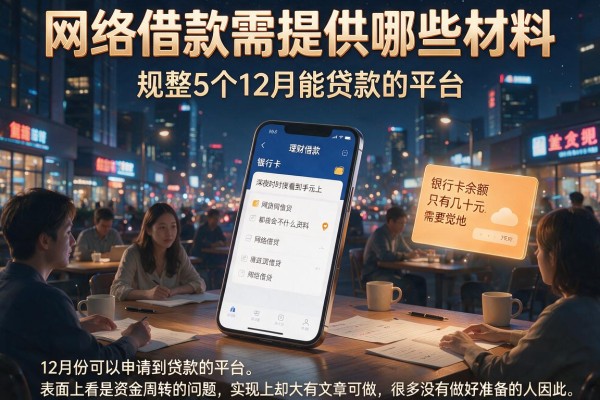 网络借款需提供哪些材料，规整5个12月能贷款的平台