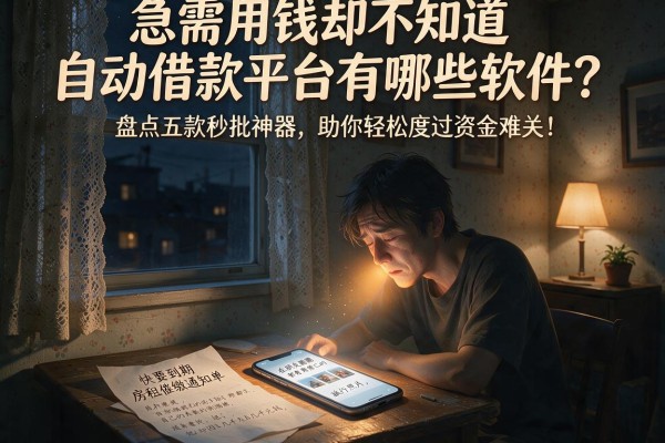 急需用钱却不知道自动借款平台有哪些软件？盘点五款秒批神器，助你轻松度过资金难关！