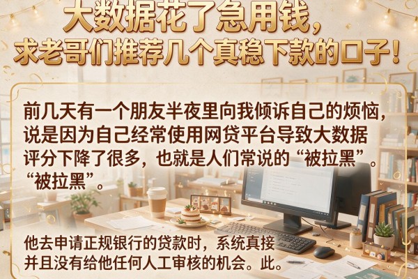 大数据花了急用钱，求老哥们推荐几个真稳下款的口子！
