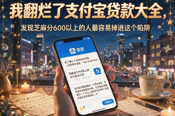 我翻烂了支付宝贷款大全，发现芝麻分600以上的人最容易掉进这个陷阱
