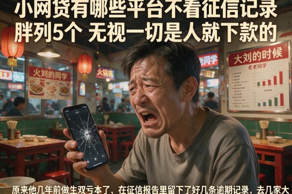 小网贷有哪些平台不看征信记录，胪列5个无视一切是人就下款的app