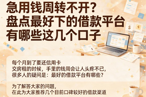 急用钱周转不开？盘点最好下的借款平台有哪些这几个口子
