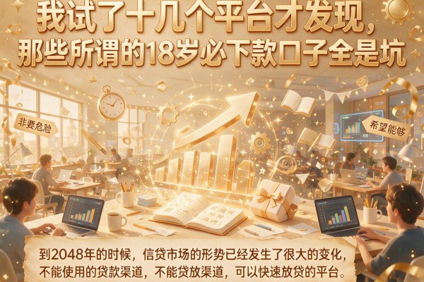 我试了十几个平台才发现，那些所谓的18岁必下款口子全是坑