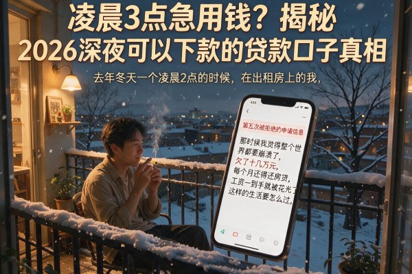 凌晨3点急用钱?揭秘2026深夜可以下款的贷款口子真相