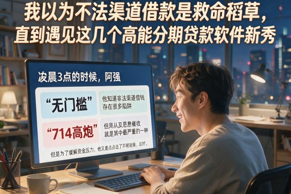 我以为不法渠道借款是救命稻草,直到遇见这几个高能分期贷款软件新秀