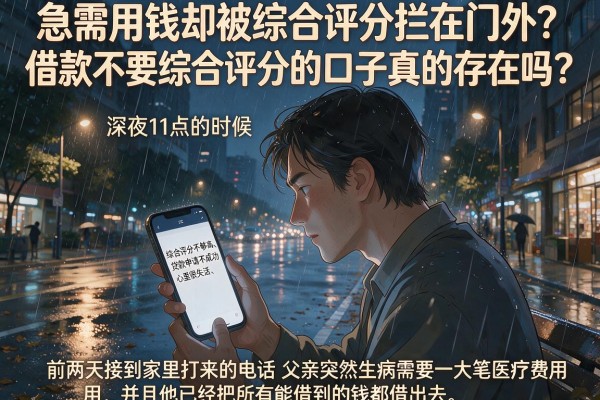 急需用钱却被综合评分拦在门外？借款不要综合评分的口子真的存在吗？
