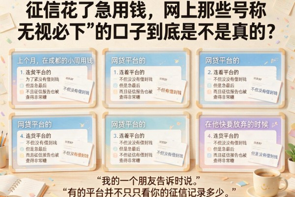 征信花了急用钱，网上那些号称“无视必下”的口子到底是不是真的？