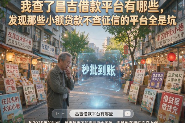 我查了昌吉借款平台有哪些，发现那些小额贷款不查征信的平台全是坑
