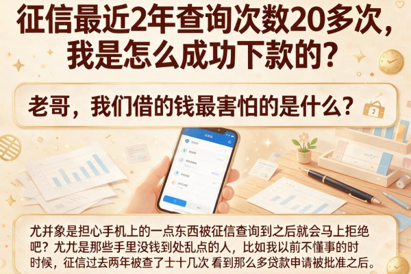 征信最近2年查询次数20多次，我是怎么成功下款的？