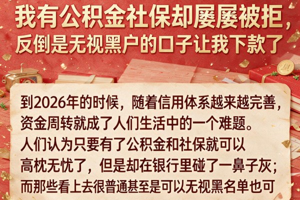 我有公积金社保却屡屡被拒，反倒是无视黑户的口子让我下款了