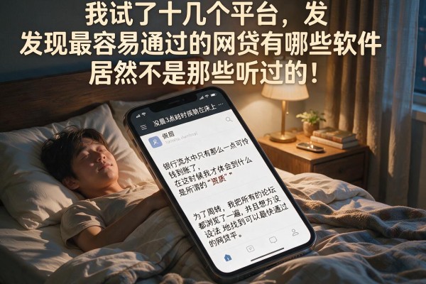 我试了十几个平台，发现最容易通过的网贷有哪些软件居然不是那些听过的