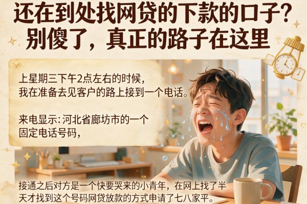 还在到处找网贷的下款的口子？别傻了，真正的路子在这里