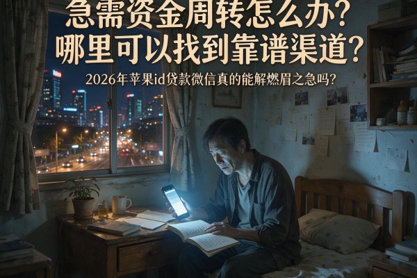 急需资金周转怎么办？哪里可以找到靠谱渠道？2026年苹果id贷款微信真的能解燃眉之急吗？