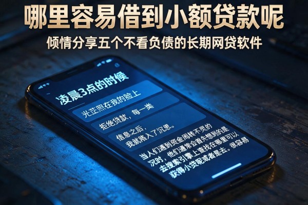 哪里容易借到小额贷款呢，倾情分享五个不看负债的长期网贷软件