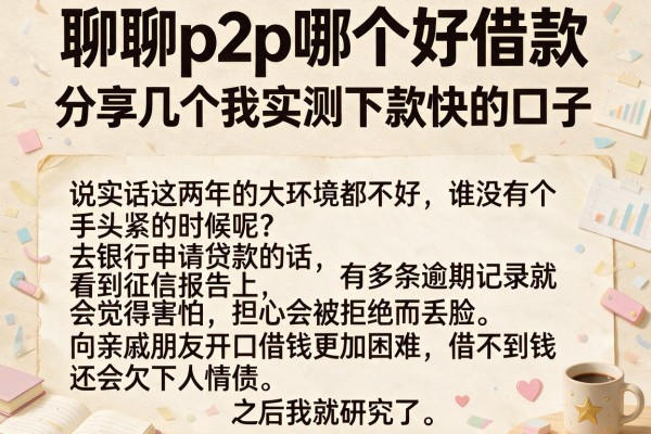 聊聊p2p哪个好借款，分享几个我实测下款快的口子