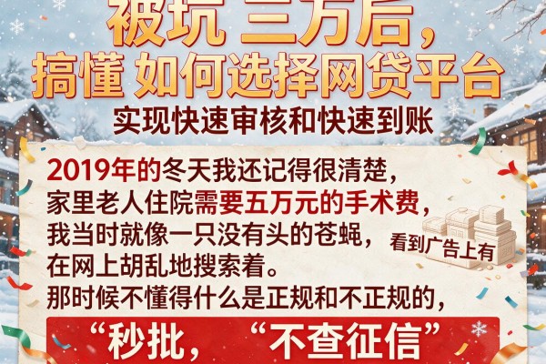 被坑三万后，我终于搞懂如何选择网贷平台实现快速审核和快速到账