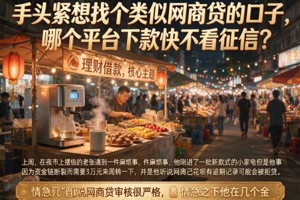 手头紧想找个类似网商贷的口子，哪个平台下款快不看征信？