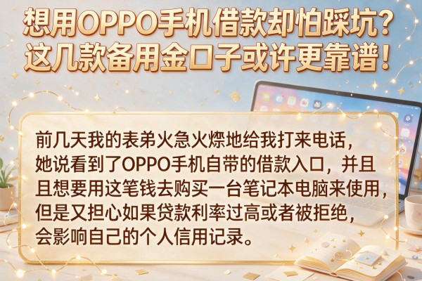 想用OPPO手机借款却怕踩坑？这几款备用金口子或许更靠谱！