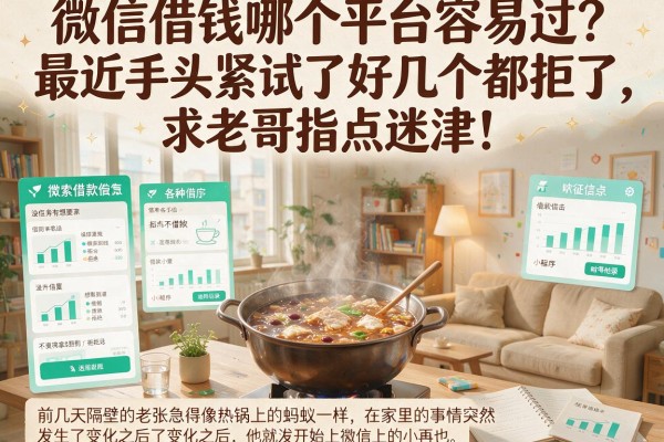 微信借钱哪个平台容易过？最近手头紧试了好几个都拒了，求老哥指点迷津！
