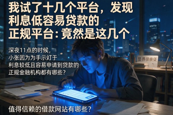 我试了十几个平台，发现利息低容易贷款的正规平台竟然是这几个