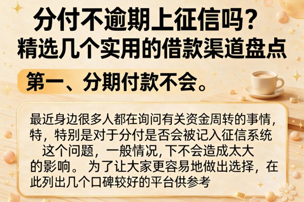 分付不逾期上征信吗？精选几个实用的借款渠道盘点