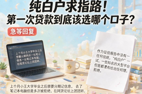 纯白户求指路！第一次贷款到底该选哪个口子？急等回复