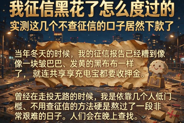 我征信黑花了怎么度过的,实测这几个不查征信的口子居然下款了