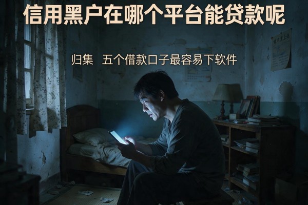 信用黑户在哪个平台能贷款呢，归集五个借款口子最容易下软件