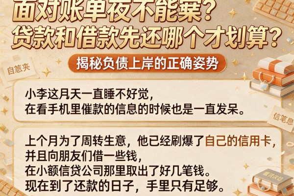 面对账单夜不能寐？贷款和借款先还哪个才划算？揭秘负债上岸的正确姿势