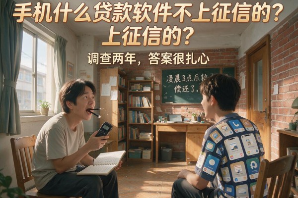 手机什么贷款软件不上征信的？调查两年，答案很扎心