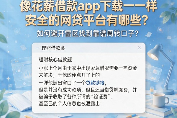 像花薪借款app下载一样安全的网贷平台有哪些？如何避开雷区找到靠谱周转口子？