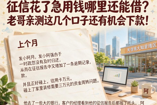 征信花了急用钱哪里还能借？老哥亲测这几个口子还有机会下款！_1