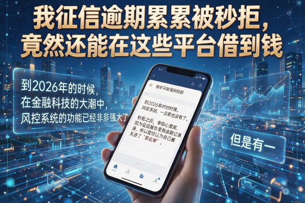 我征信逾期累累被秒拒，竟然还能在这些平台借到钱