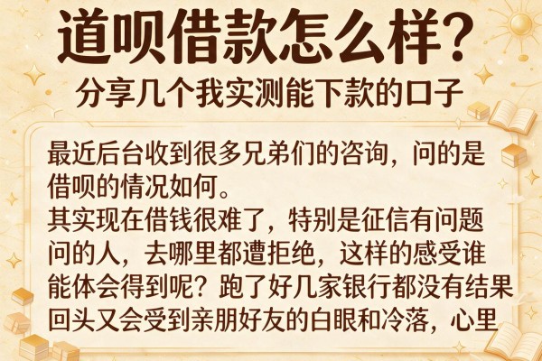 道呗借款怎么样？分享几个我实测能下款的口子
