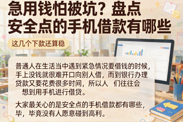 急用钱怕被坑？盘点安全点的手机借款有哪些，这几个下款还算稳