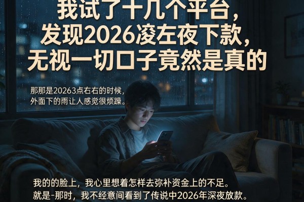 我试了十几个平台，发现2026深夜下款无视一切口子竟然是真的