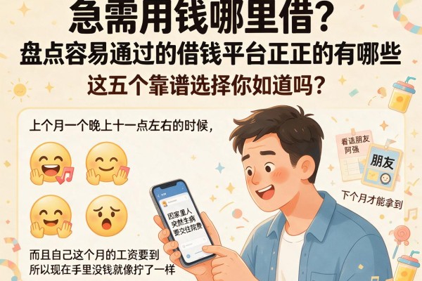 急需用钱哪里借？盘点容易通过的借钱平台正规的有哪些，这五个靠谱选择你知道吗？