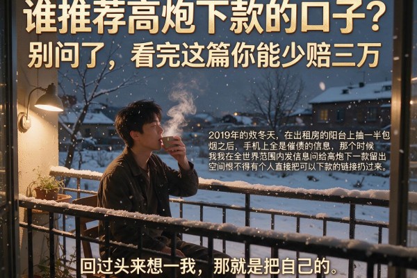 谁推荐高炮下款的口子？别问了，看完这篇你能少赔三万