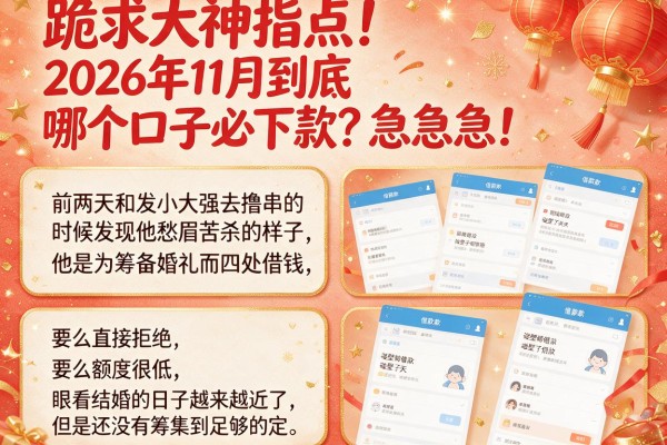 跪求大神指点!2026年11月到底哪个口子必下款?急急急!