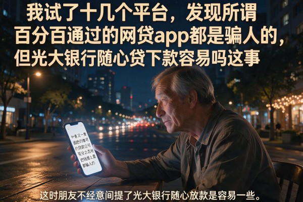 我试了十几个平台，发现所谓百分百通过的网贷app都是骗人的，但光大银行随心贷下款容易吗这事有反转