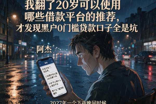 我翻了20岁可以使用哪些借款平台的推荐，才发现黑户0门槛贷款口子全是坑