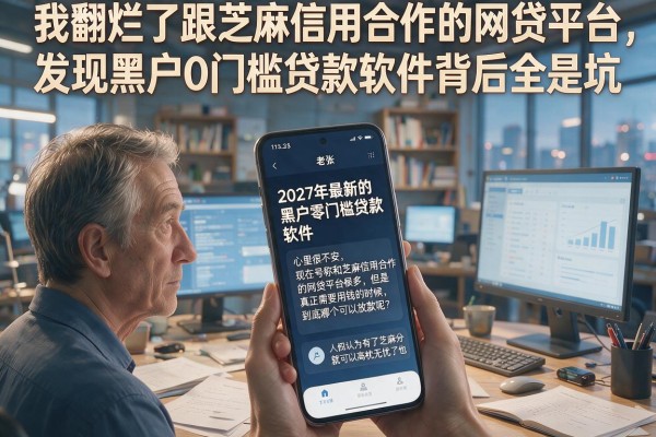我翻烂了跟芝麻信用合作的网贷平台，发现黑户0门槛贷款软件背后全是坑